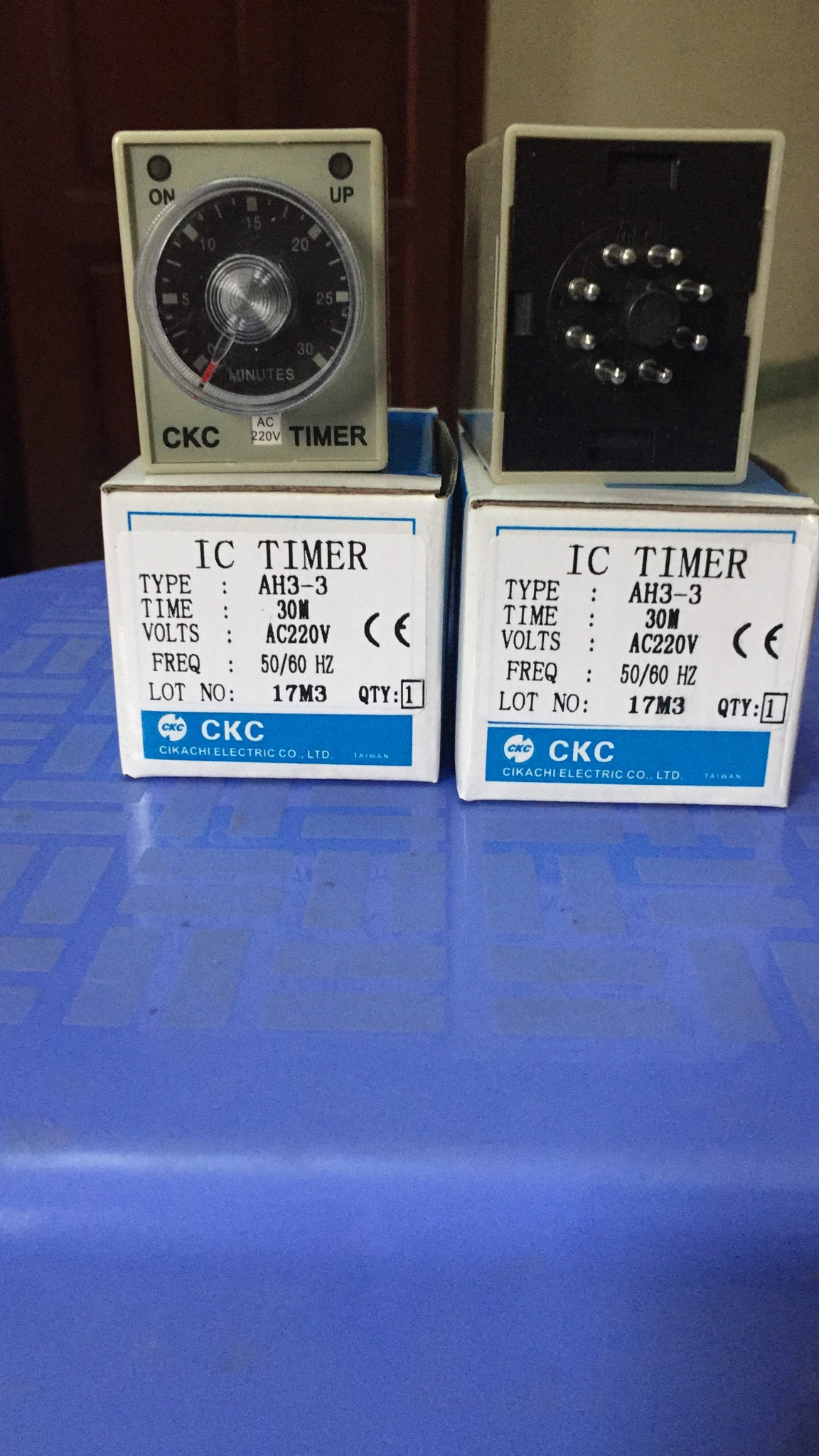 Rơ le thời gian Timer CKC AH3-3 220VAC 30M