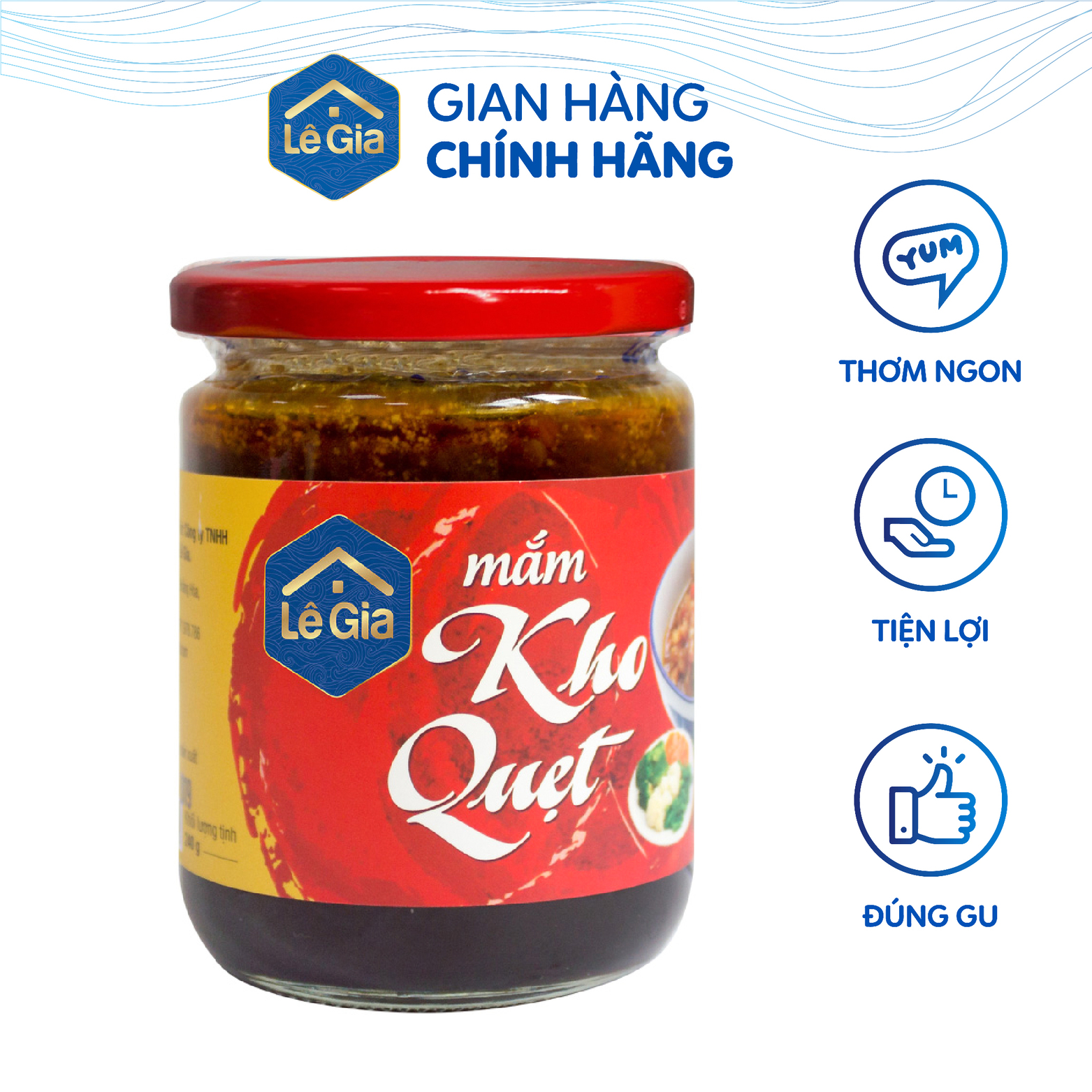 Mắm kho quẹt Lê Gia hũ thủy tinh 240g