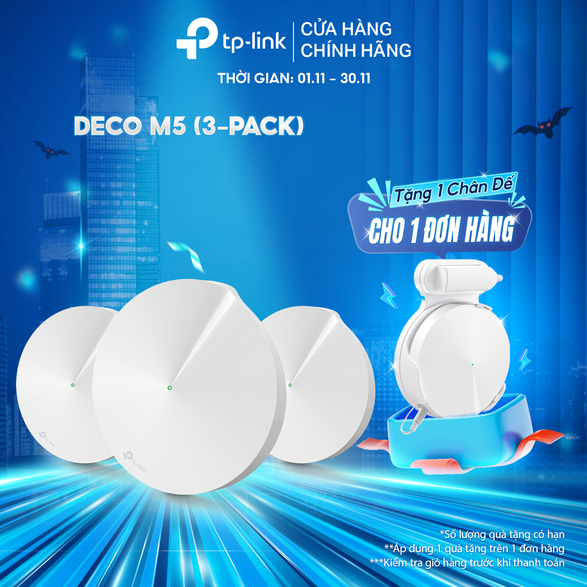 [Trả góp 0%]Hệ thống Mesh Wifi cho gia đình TP-Link Deco M5 AC1300 - Hãng phân phối chính thức
