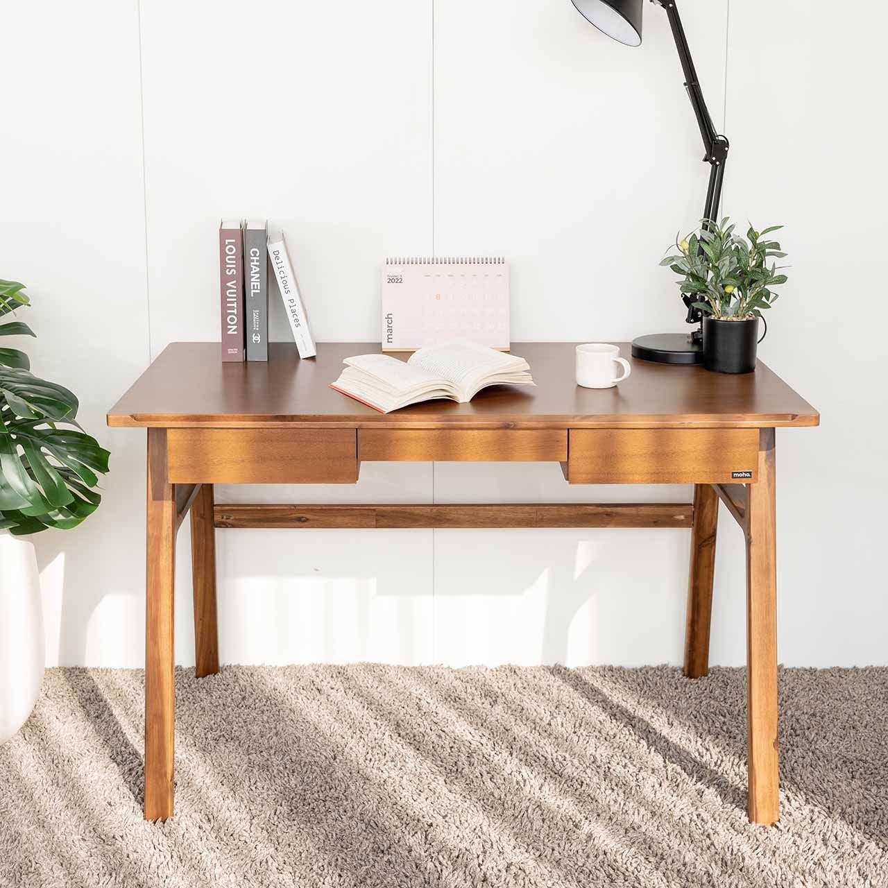 Bàn làm việc gỗ moho fyn 601 màu nâu