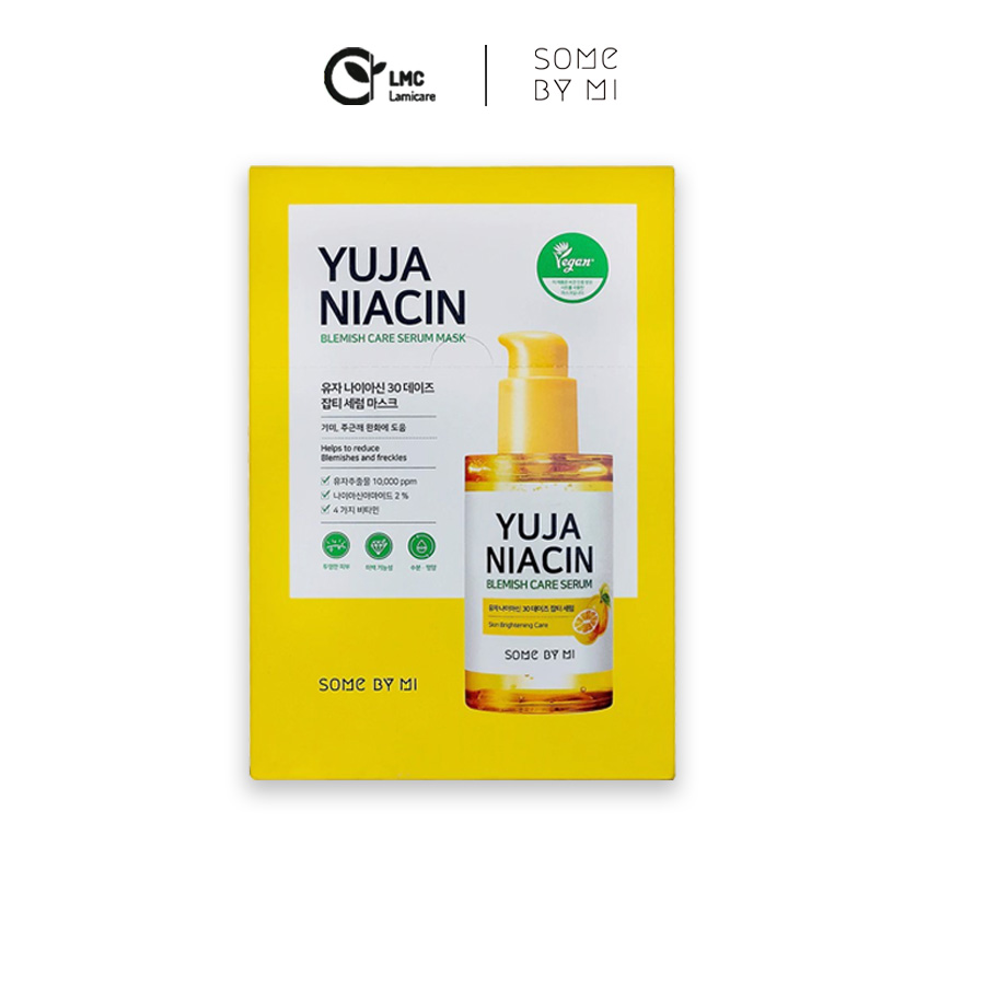 Mặt nạ dưỡng trắng sáng da some by mi yuja niacin 30 days blemish care serum mask 25g