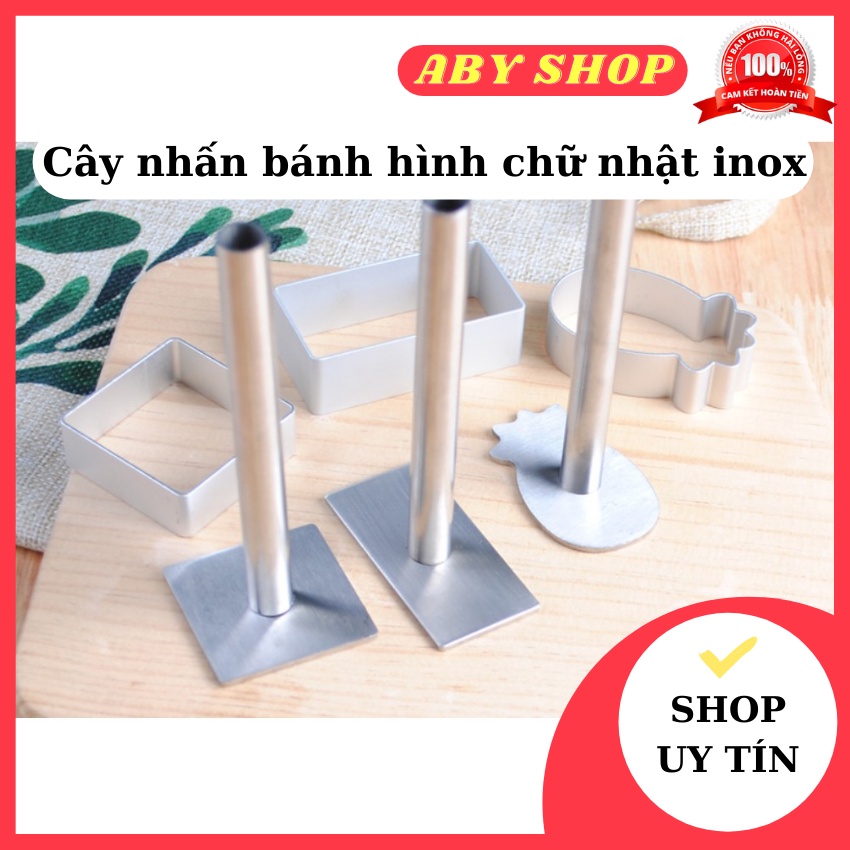 Cây nhấn bánh hình chữ nhật inox ⚡ HÀNG CAO CẤP ⚡ khuôn chuyên dụng làm bánh dứa hình chữ nhât