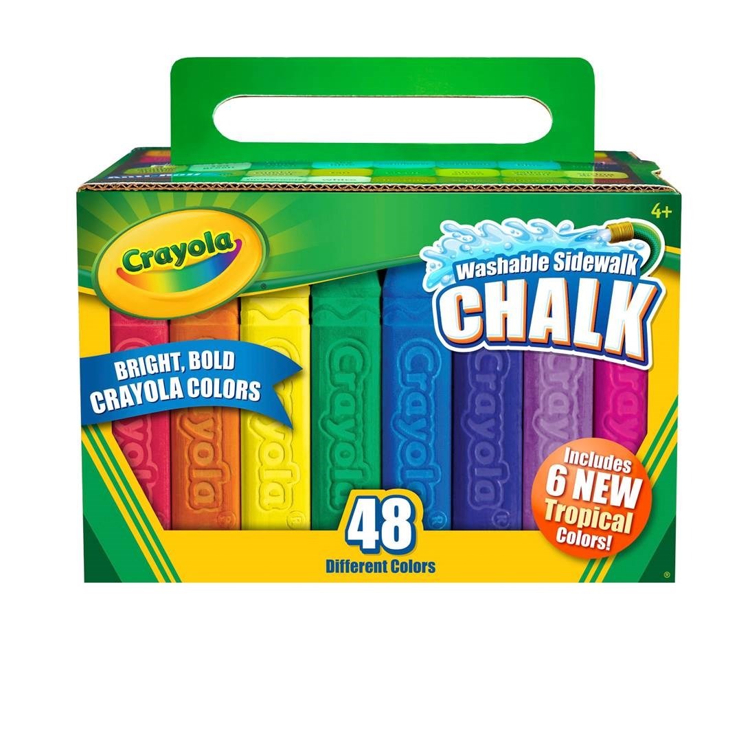 [HCM]HỘP 48 VIÊN PHẤN MÀU CRAYOLA WASHABLE SIDEWALK CHALK (RỬA ĐƯỢC)