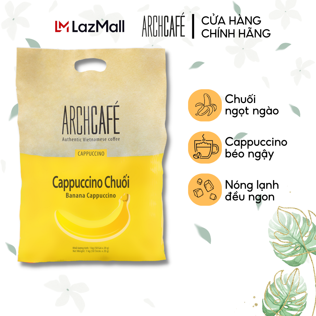 Túi Cà phê Cappuccino Chuối - Cafe hoà tan Archcafé