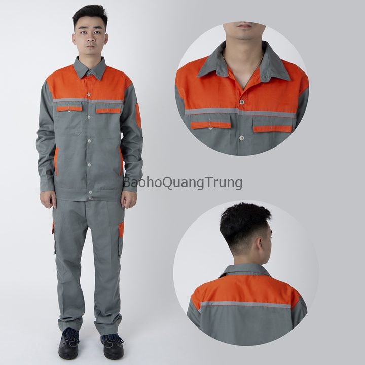 Quần áo bảo hộ lao động kỹ thuật - may kỹ - vải kaki dày - sb31