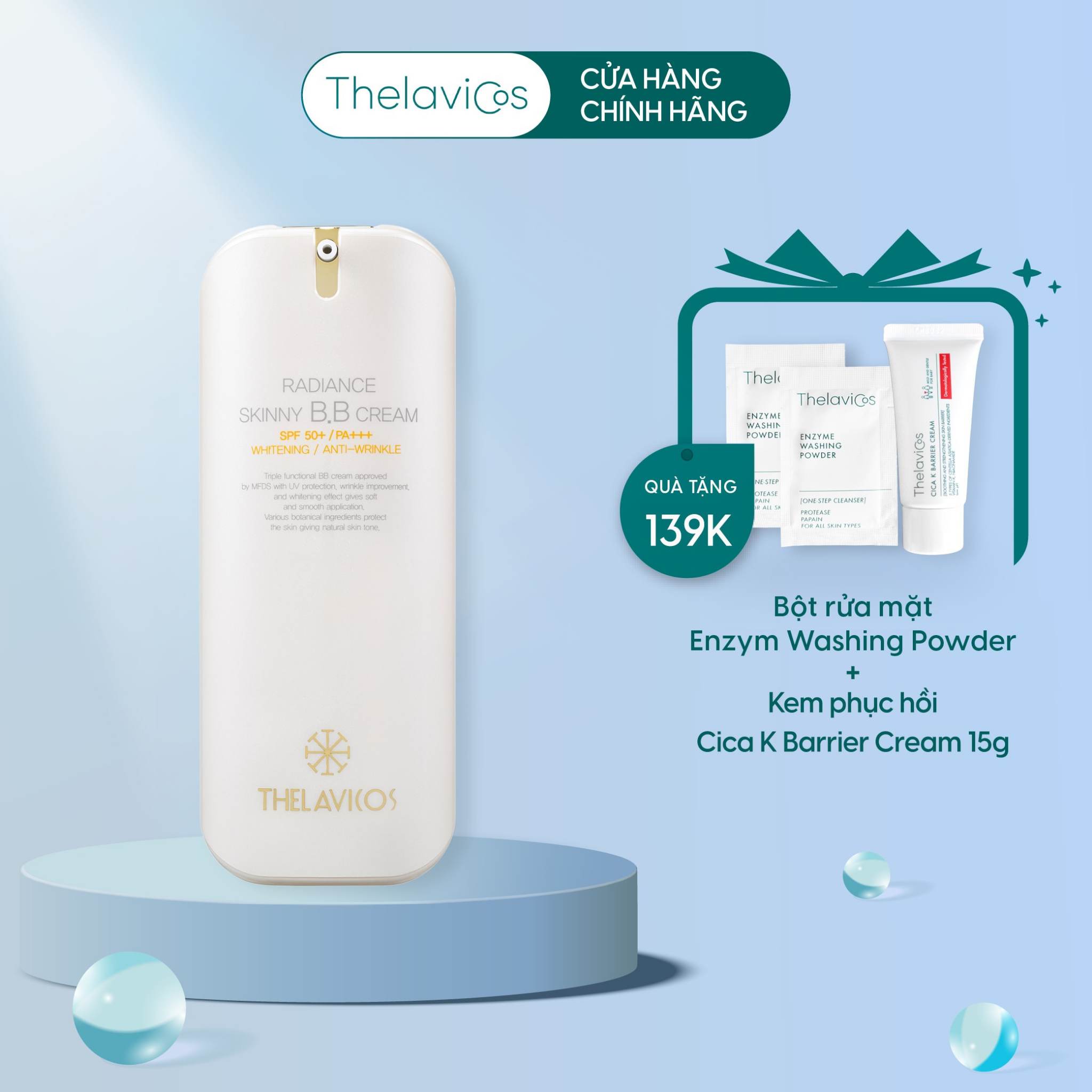 Kem nền che khuyết điểm - thelavicos radiance skinny bb cream - 50ml