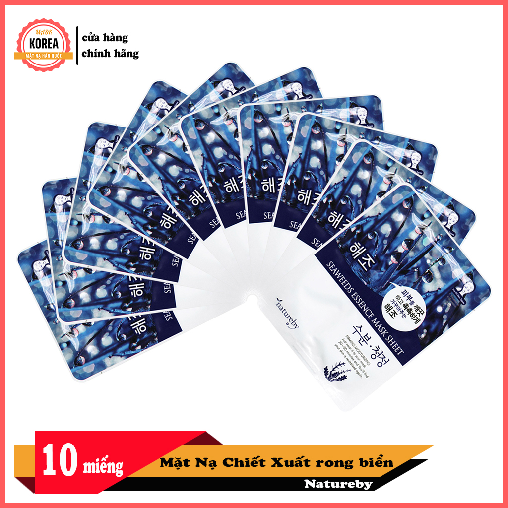 [HCM]Mặt Nạ Rong Biển Natureby HÀN QUỐC ( 10 miếng/230g )