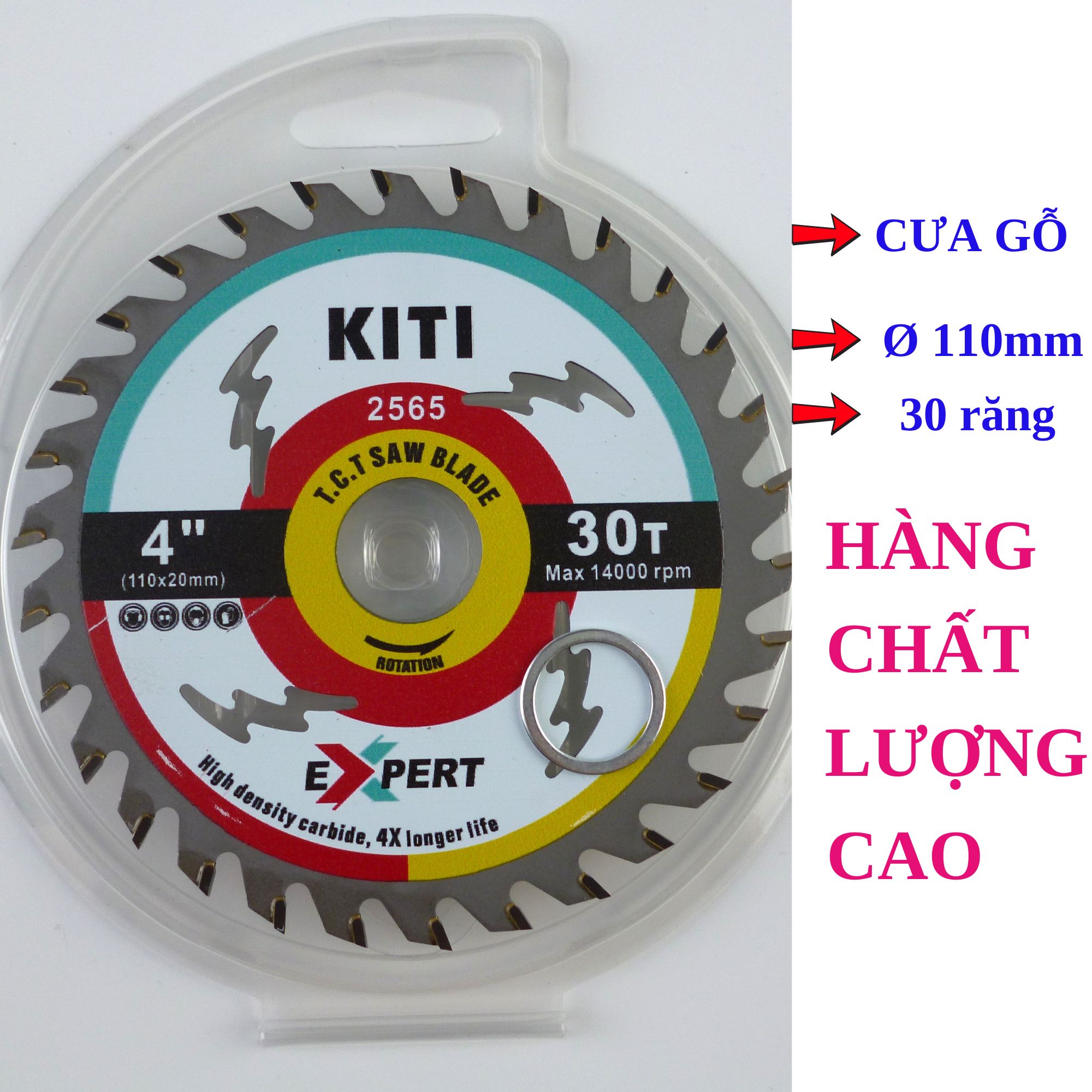 Lưỡi cưa gỗ lưỡi cắt gỗ 110mm 30 răng hiệu ki ti
