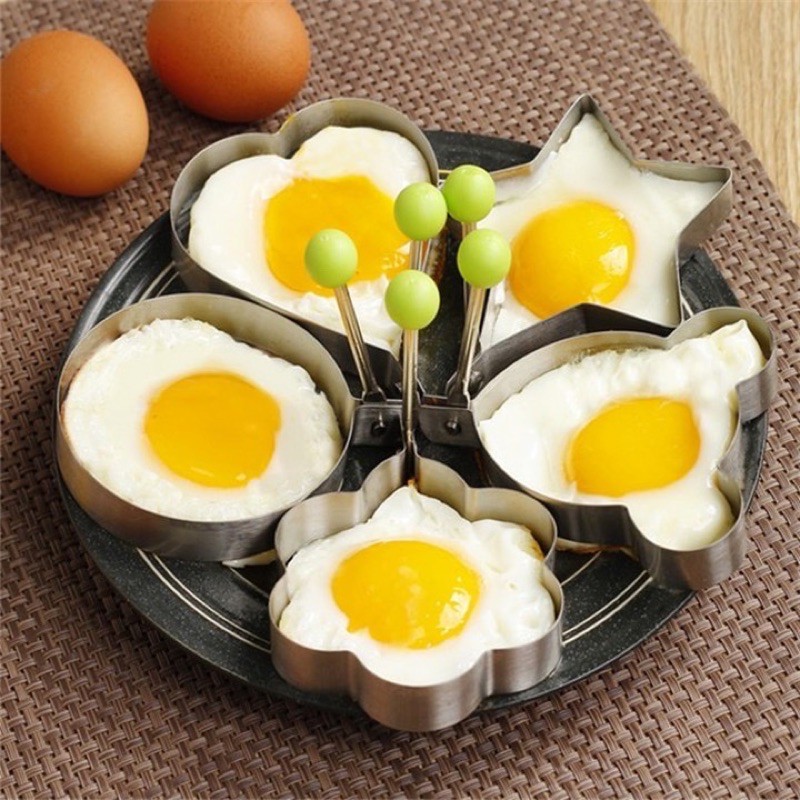 Khuôn inox chiên trứng ốp la , khuôn tạo hình chiên trứng dễ thương