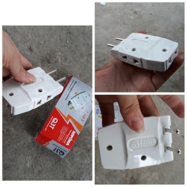Phích cắm điện chia 3 chạc , 5 chạc dẹt thông minh đa chức năng