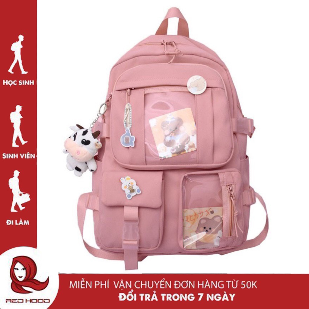 Balo ulzzang thời trang chống nước, balo nam nữ đi học cao cấp có bóng kính RH