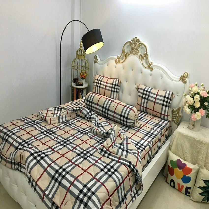 Bộ drap thun hàn quốc 4 món size 1m2/1m4/1m6/ 1m8*2m