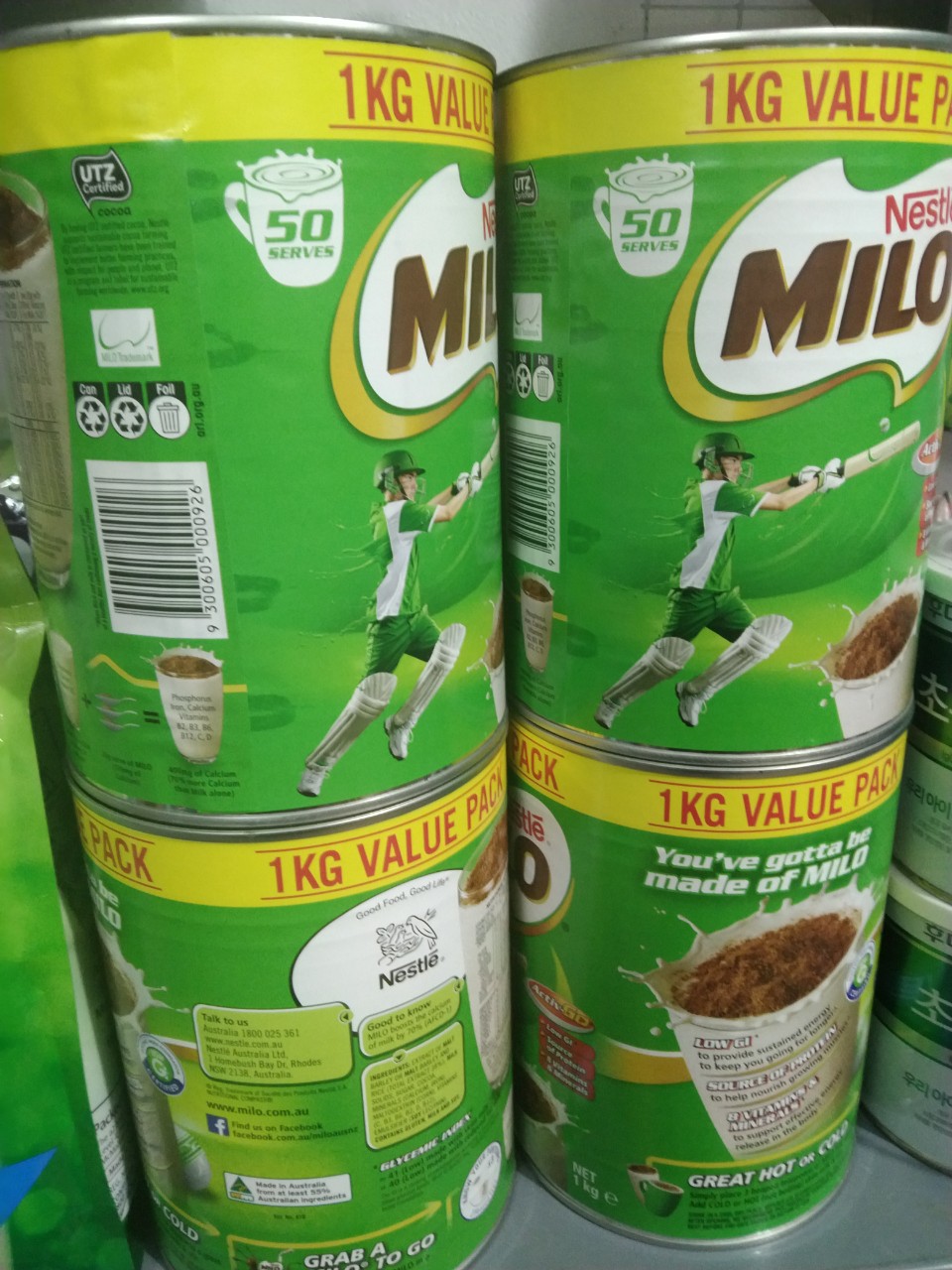 sữa milo úc