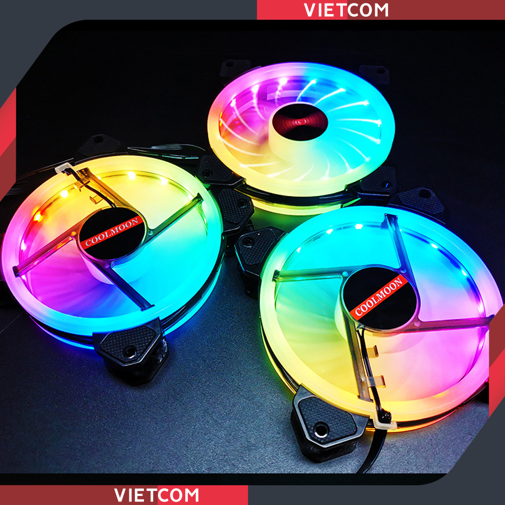 Fan Case Coolmoon K5 - Led RGB - Đồng Bộ Hub Coolmoon