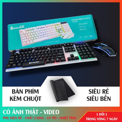 Bộ bàn phím và chuột SHIPADOO D280V  - bàn phím bàn phím máy tính bàn phím giả cơ bàn phím chơi game cao cấp`