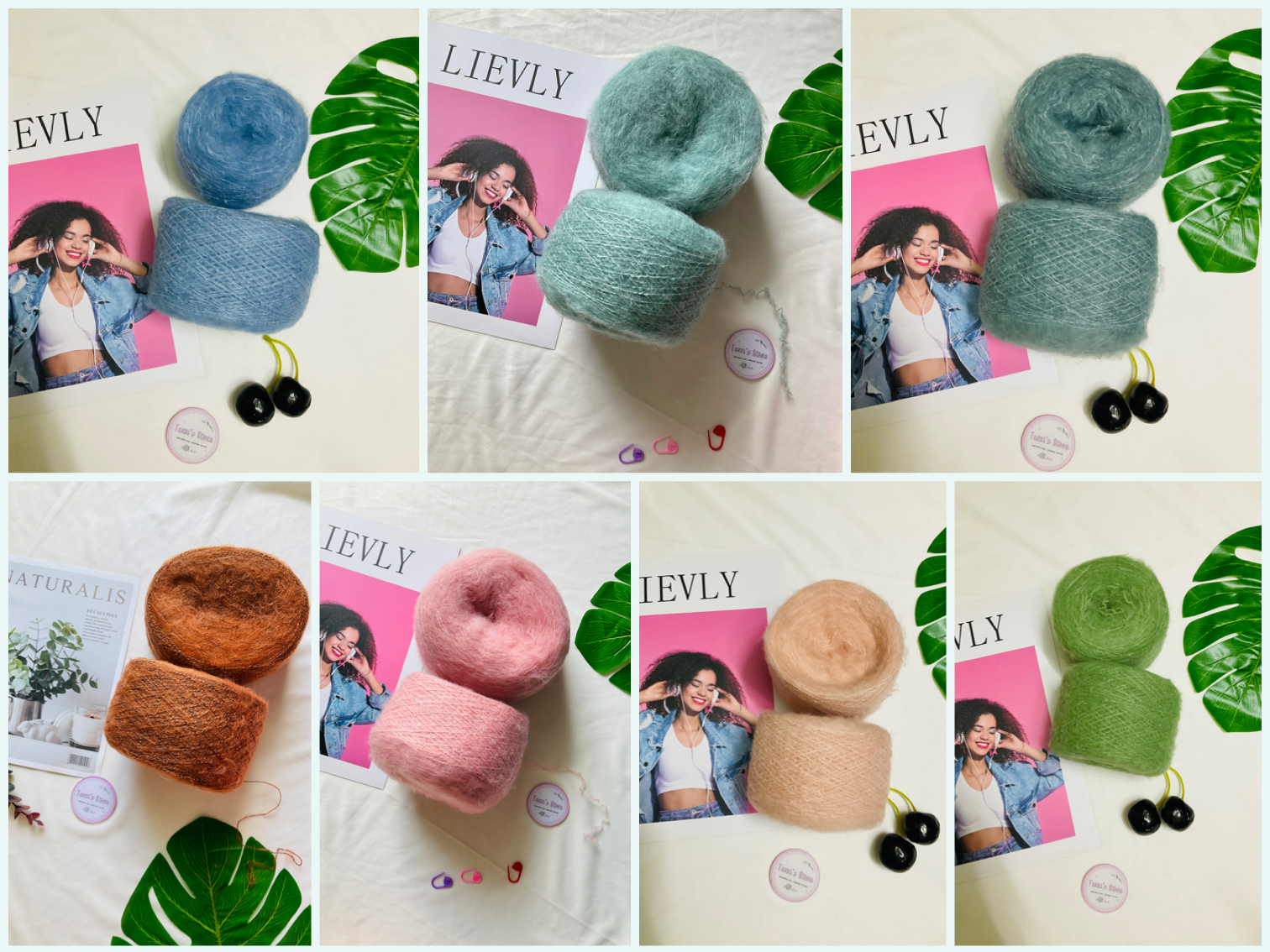 Yarn - len mohair nhật - sợi mảnh và đẹp - siêu ấm siêu dôi sợi | cỡ sợi ~1.0mm | terri store