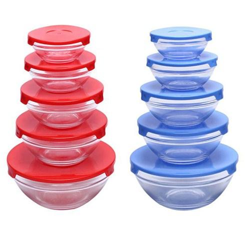 Bộ tô thủy tinh 5 cái có nắp
