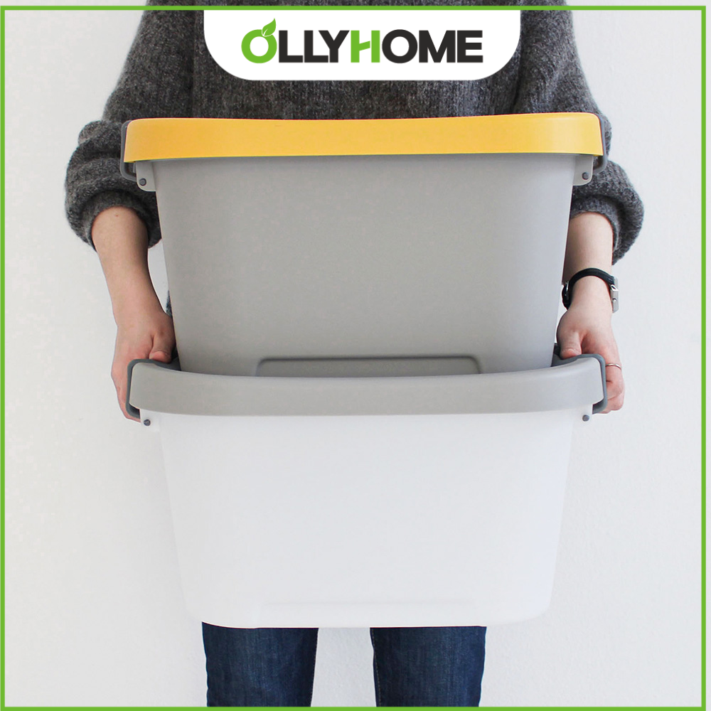 Thùng nhựa đựng đồ có nắp đậy Ollyhome nhiều size đựng đồ đa năng nhựa cao cấp - Thùng đựng đồ chơi trẻ em