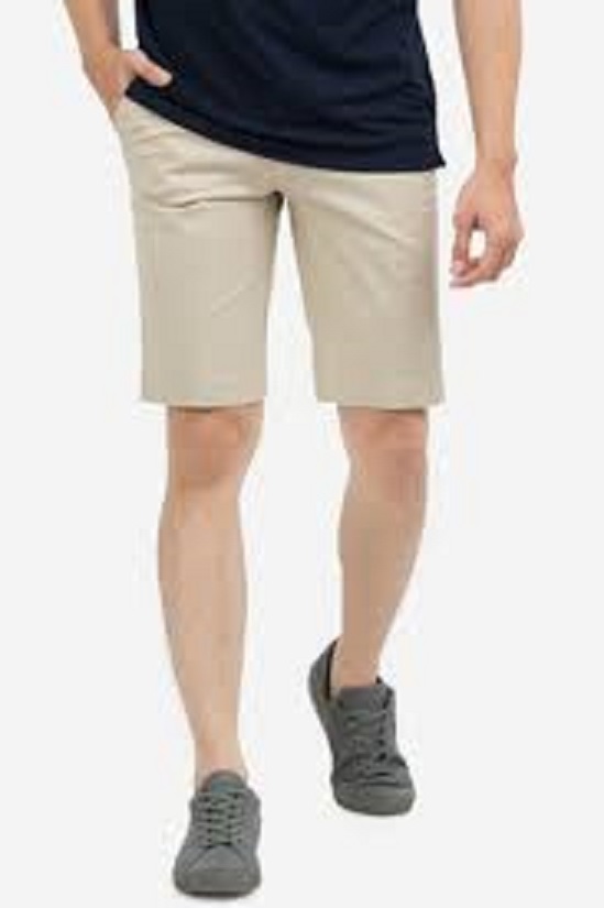 Quần sọt kaki có khóa kéo