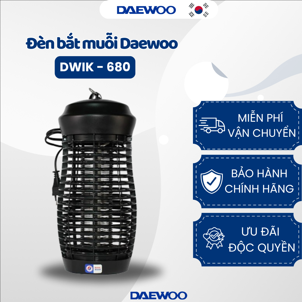Đèn bắt muỗi Daewoo DWIK-680 - Hàng chính hãng