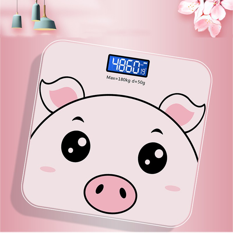 CÂN ĐIỆN TỬ HÌNH HEO HỒNG MẶT GƯƠNG SANG CHẢNH THẾ HỆ MỚI ĐO CÂN NẶNG VÀ NHIỆT ĐỘ PHÒNG CHÍNH XÁC 100% - CÂN SỨC KHOẺ GIA ĐÌNH HÌNH HEO LOẠI TỐT