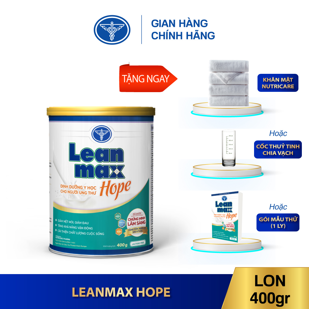 01 lon sữa Leanmax Hope 400g - Dinh dưỡng dành cho bệnh nhân ung thư