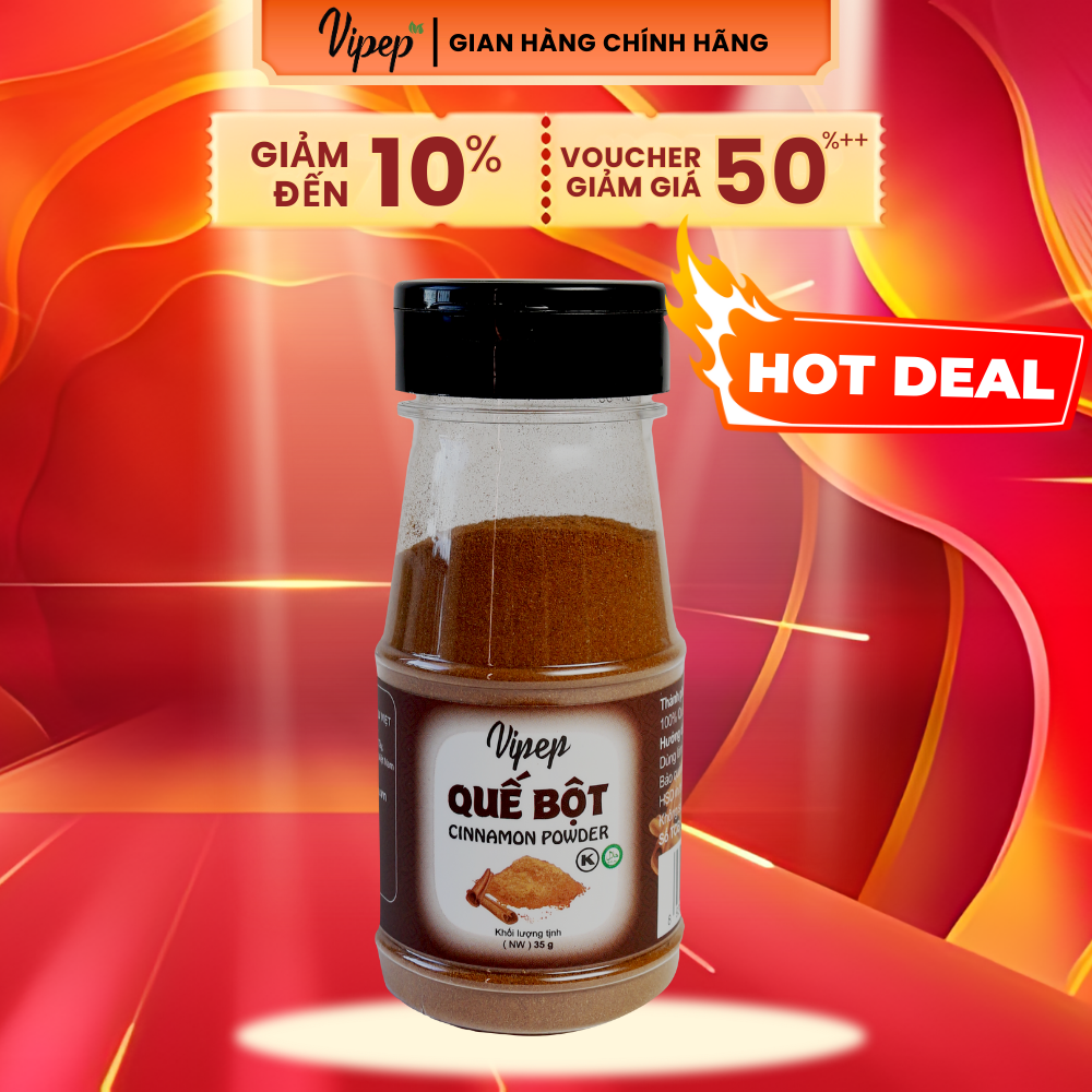 Quế bột tự nhiên vipep hũ nhựa 35g