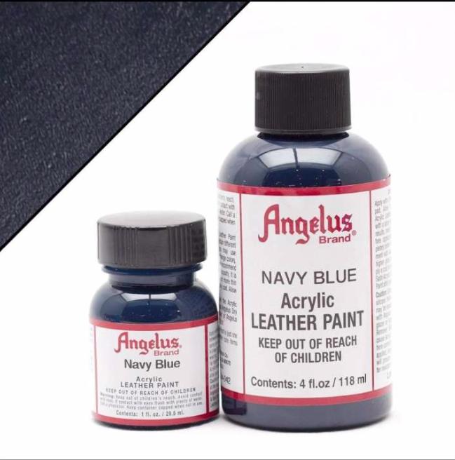 Màu Angelus Acrylic Leather Paint (Navy Blue-042) - Màu sơn vẽ cho da, vải - màu custom giầy, túi chuyên dụng