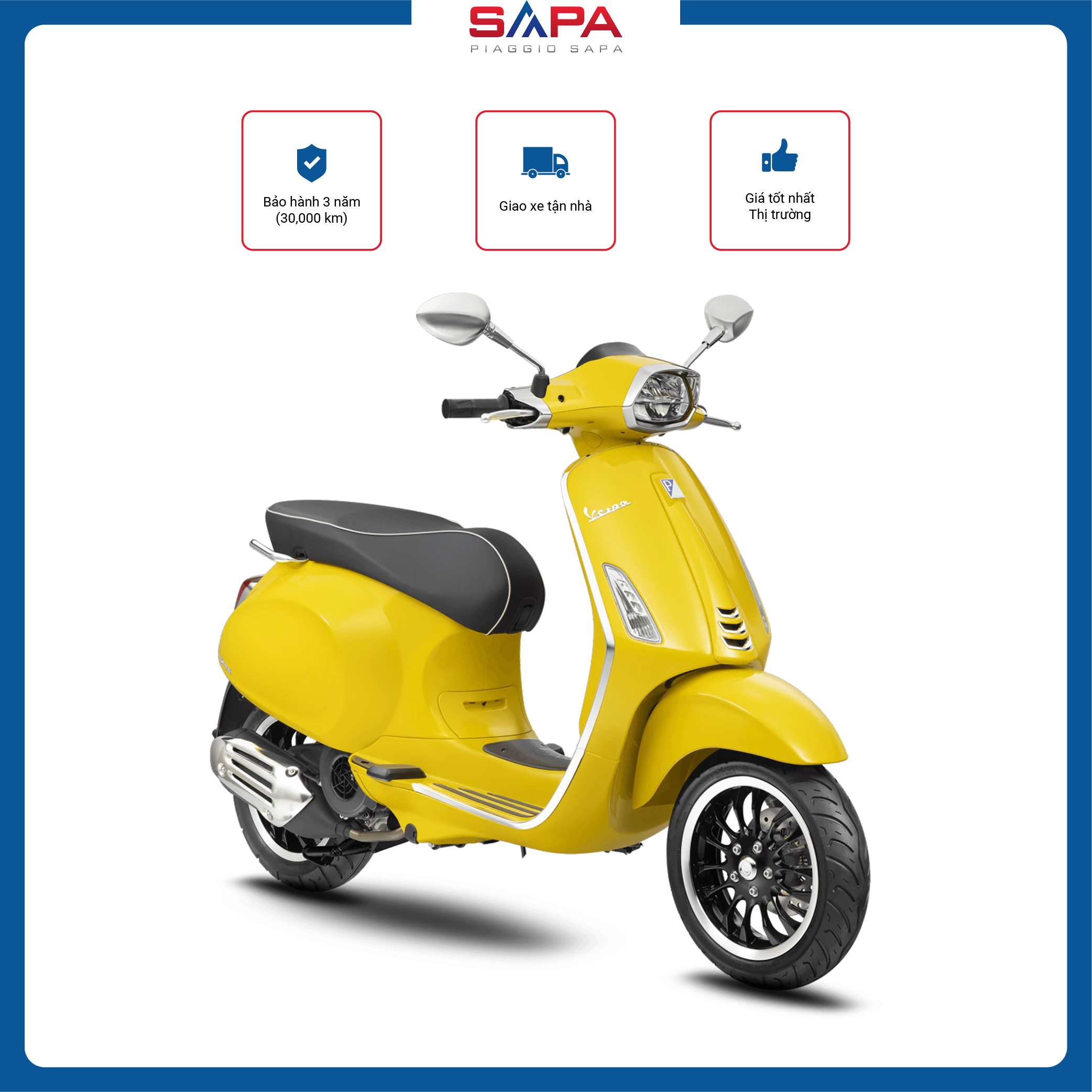 Xe Máy Vespa Sprint 125 ABS LED Màu Vàng