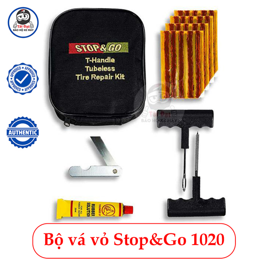 Bộ vá vỏ stop&go 1020 - bộ vá xe dành cho mô tô, xe máy stop & go chính hãng