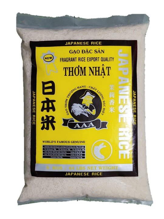 Gạo thơm nhật xk túi 5 kg