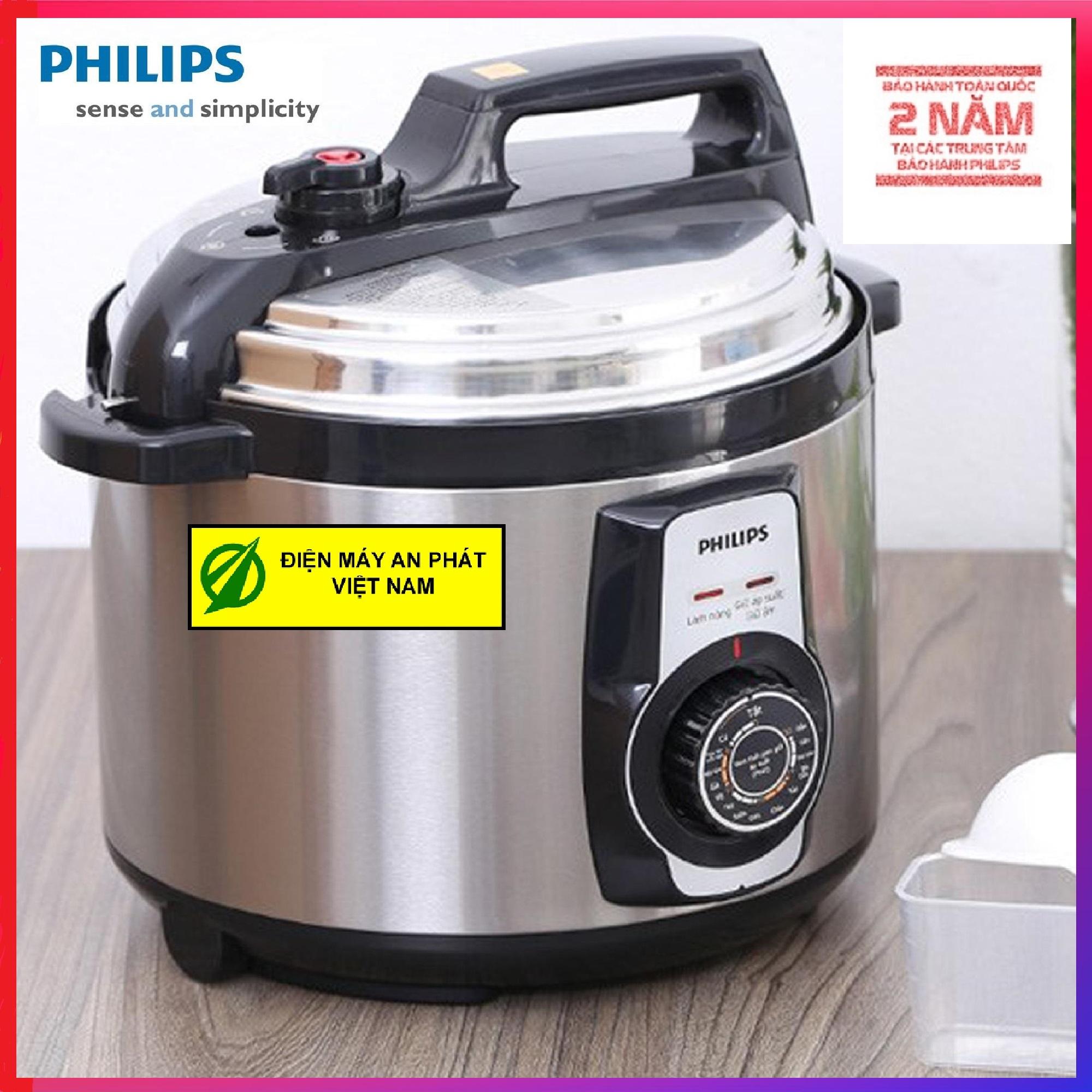 Nồi áp suất Philips HD2103 (Inox) 5L - Hàng Công ty- Xuất hóa đơn GTGT theo yêu cầu của Quý khách - SP Bảo hành 2 năm trên toàn quốc)