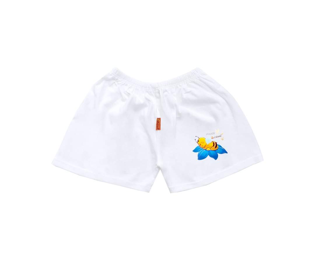 Quần sơ sinh ngắn cotton in babiboo bb11