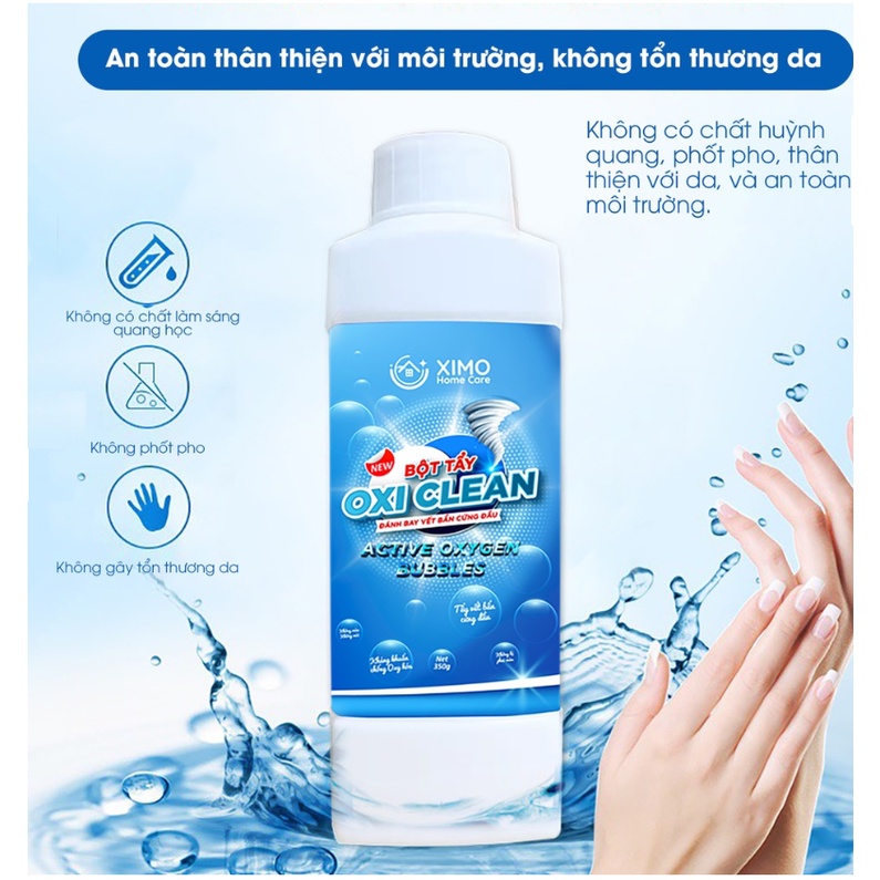 Bột tẩy trắng quần áo Oxi Clean, Tẩy rửa dầu mỡ nhà bếp
