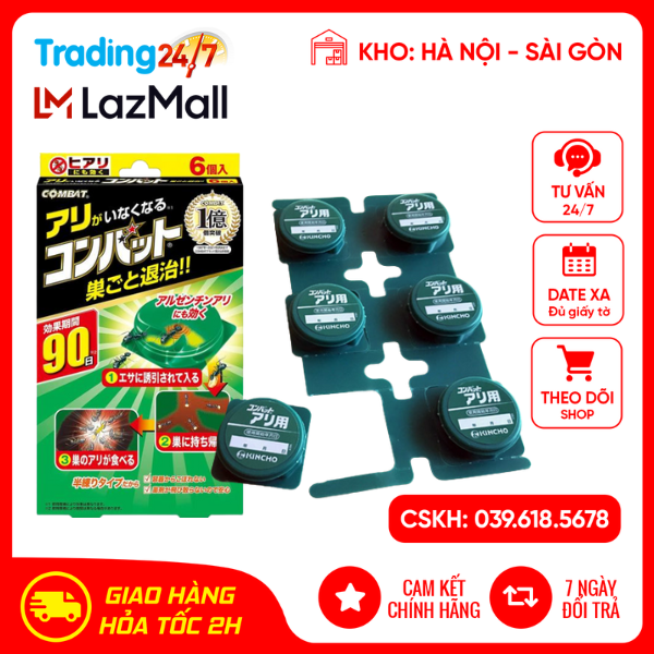 Diệt kiến kincho 12 viên hàng chính hãng nhật bản