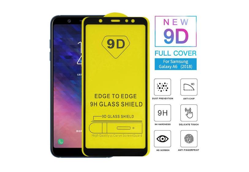 kính cường lực full keo full màn hình 9D cho Sam Sung A6 2018