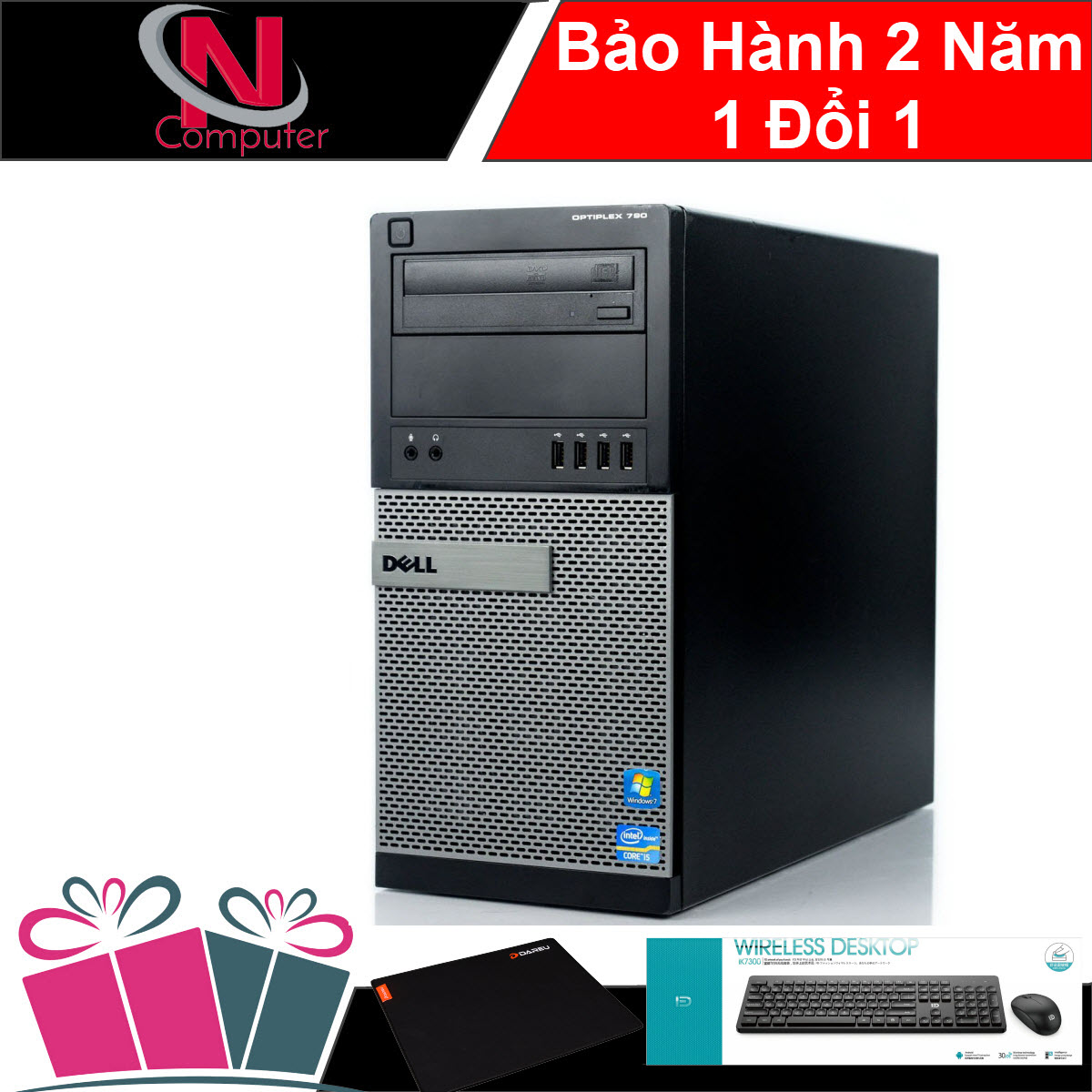 [HCM]Siêu Hót - Máy tính để bàn DELL OPTIPLEX 7010 MT (CPU Core I7 3770 Ram 16GB SSD 120GB) + Bộ Quà Tặng - Hàng Nhập Khẩu