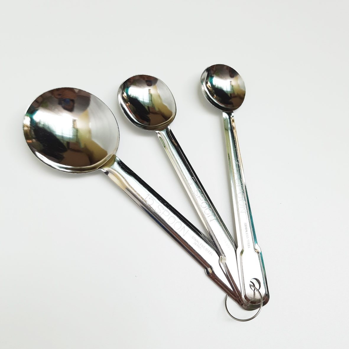 Set 3 thìa đong gia vị bằng inox 2.5ml, 5ml, 15ml hàng nhật
