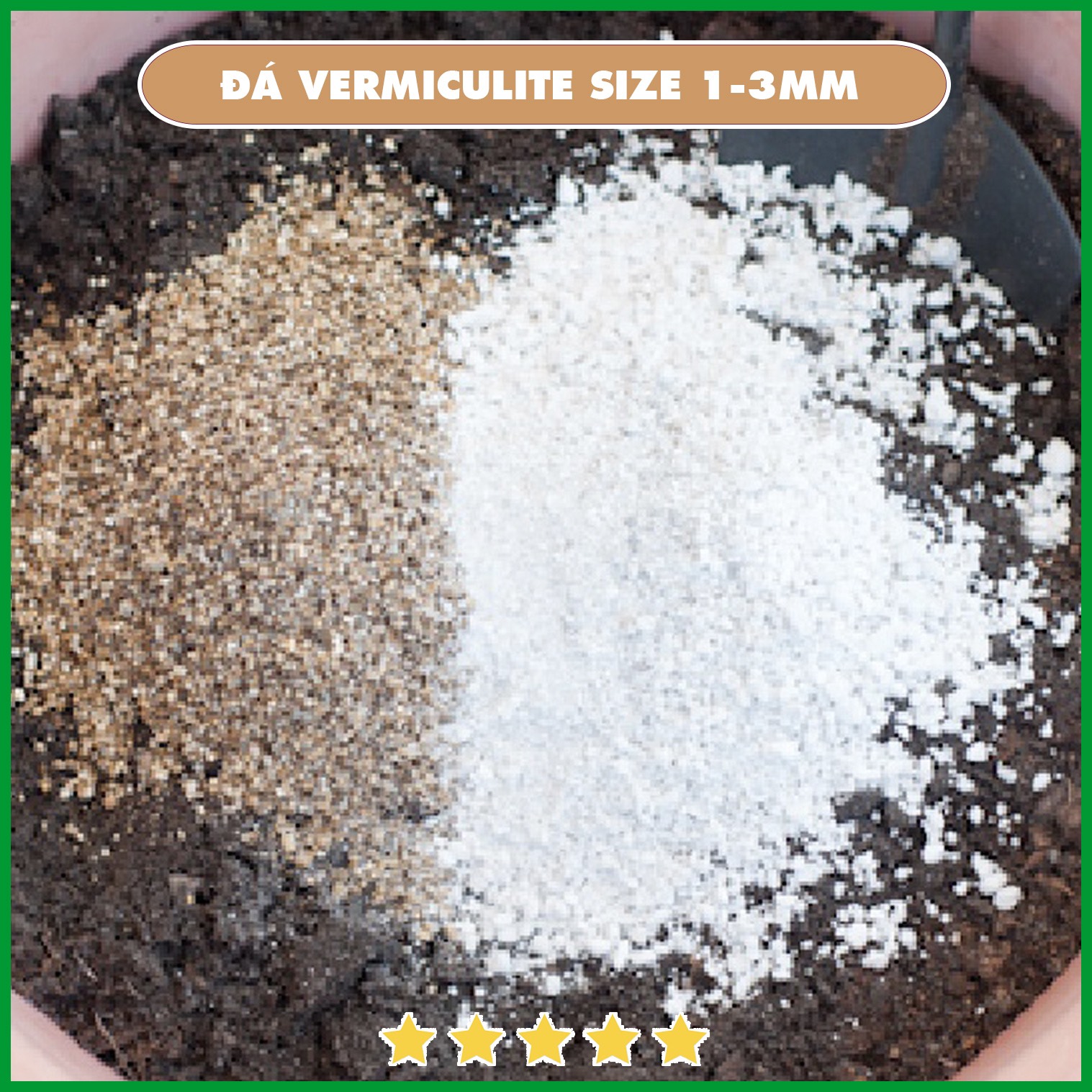 Đá vermiculite cải tạo đất cây trồng, tăng khả năng giữ nước và chất dinh dưỡng.