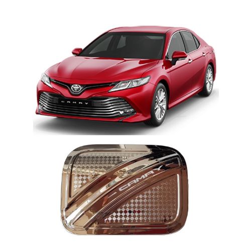 Ốp nắp bình xăng mạ crom xe toyota camry 2019