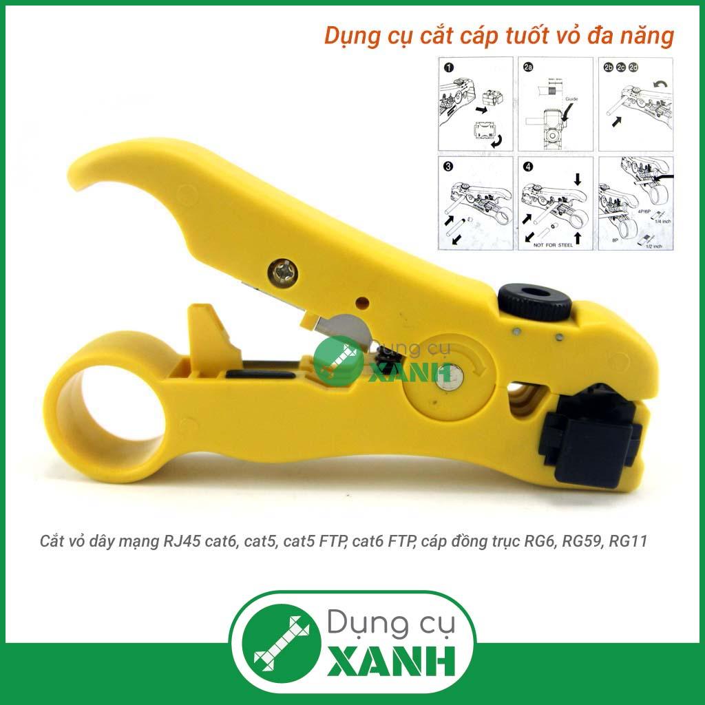 Dụng cụ cắt tách tuốt vỏ cáp đồng trục, điện thoại, cáp mạng