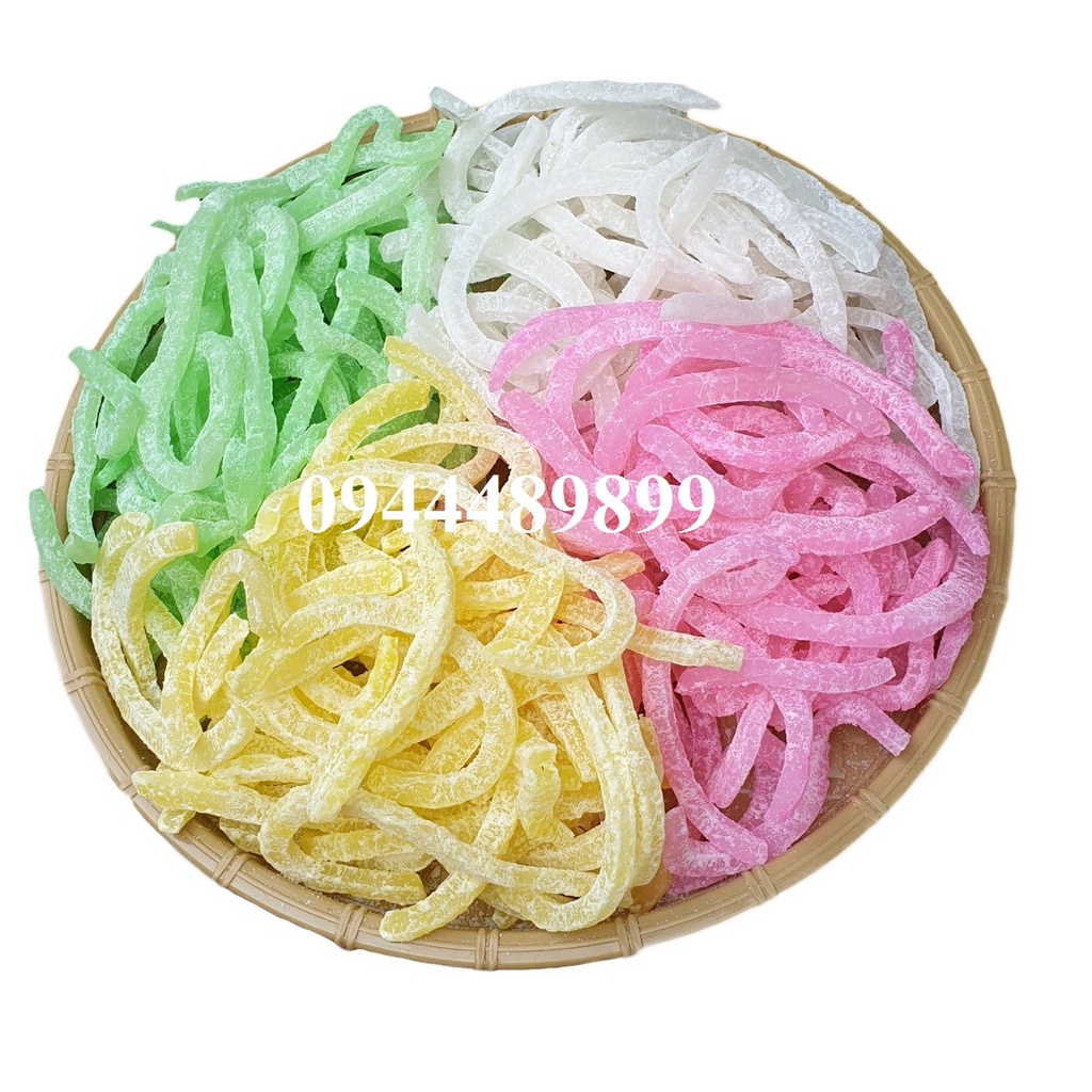 1 kg mứt dừa non mix vị thơm ngon - đồ ăn vặt-tết-bánh mứt tết