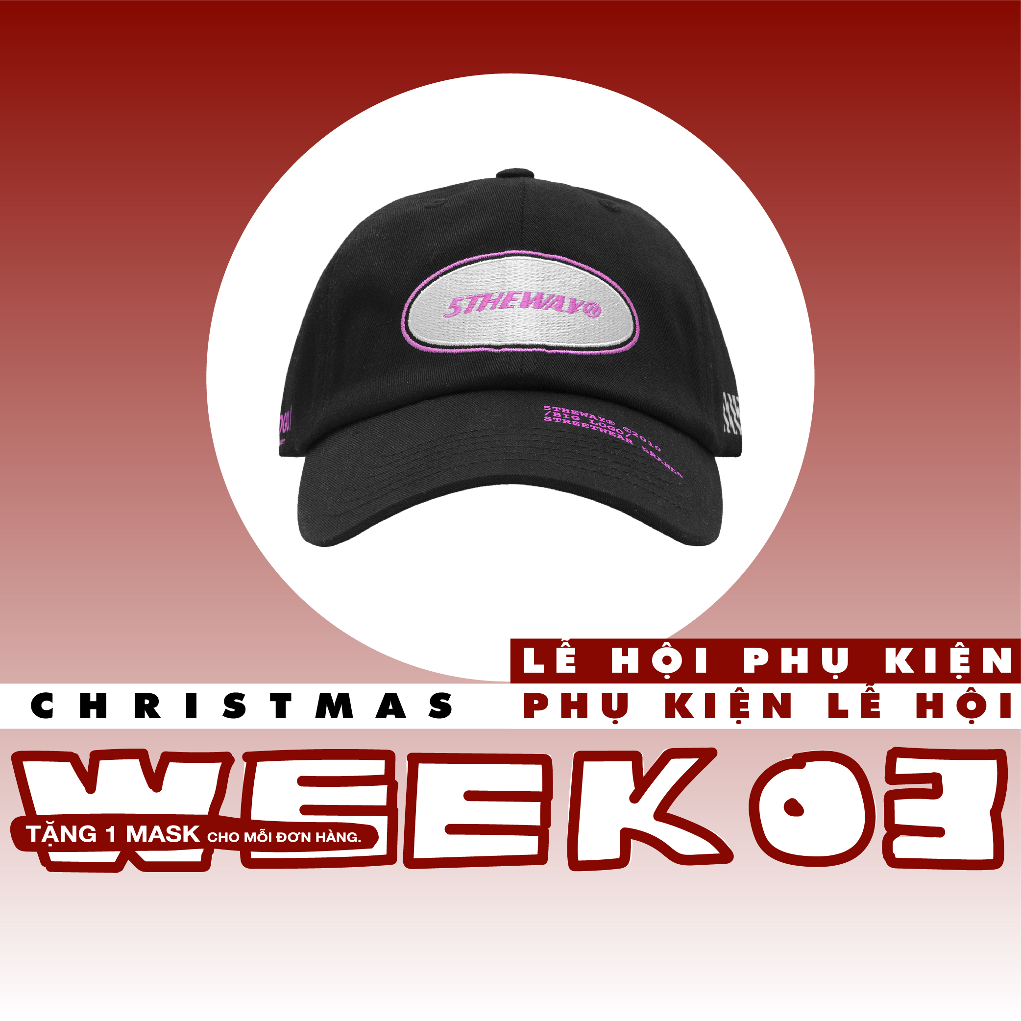 5THEWAY® /oval/ UNSTRUCTURE WASHED DAD CAP™ in BLACK aka Nón Lưỡi Trai Đen