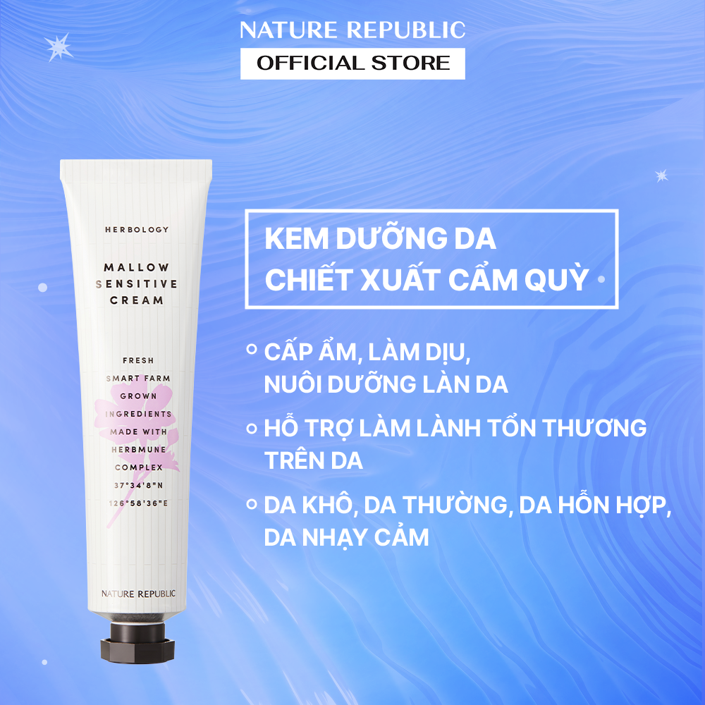 Kem dưỡng Nature Republic Herbology Mallow Sensitive Cream 70ml