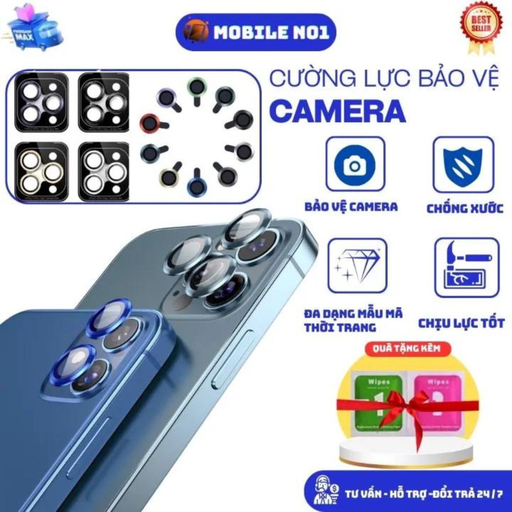 Cường lực bảo vệ camera ,Bộ dán bảo vệ camera IP ,viền TiTan siêu bền cho I.phone 11,11promax ,12 promax,13 promax,14 promax
