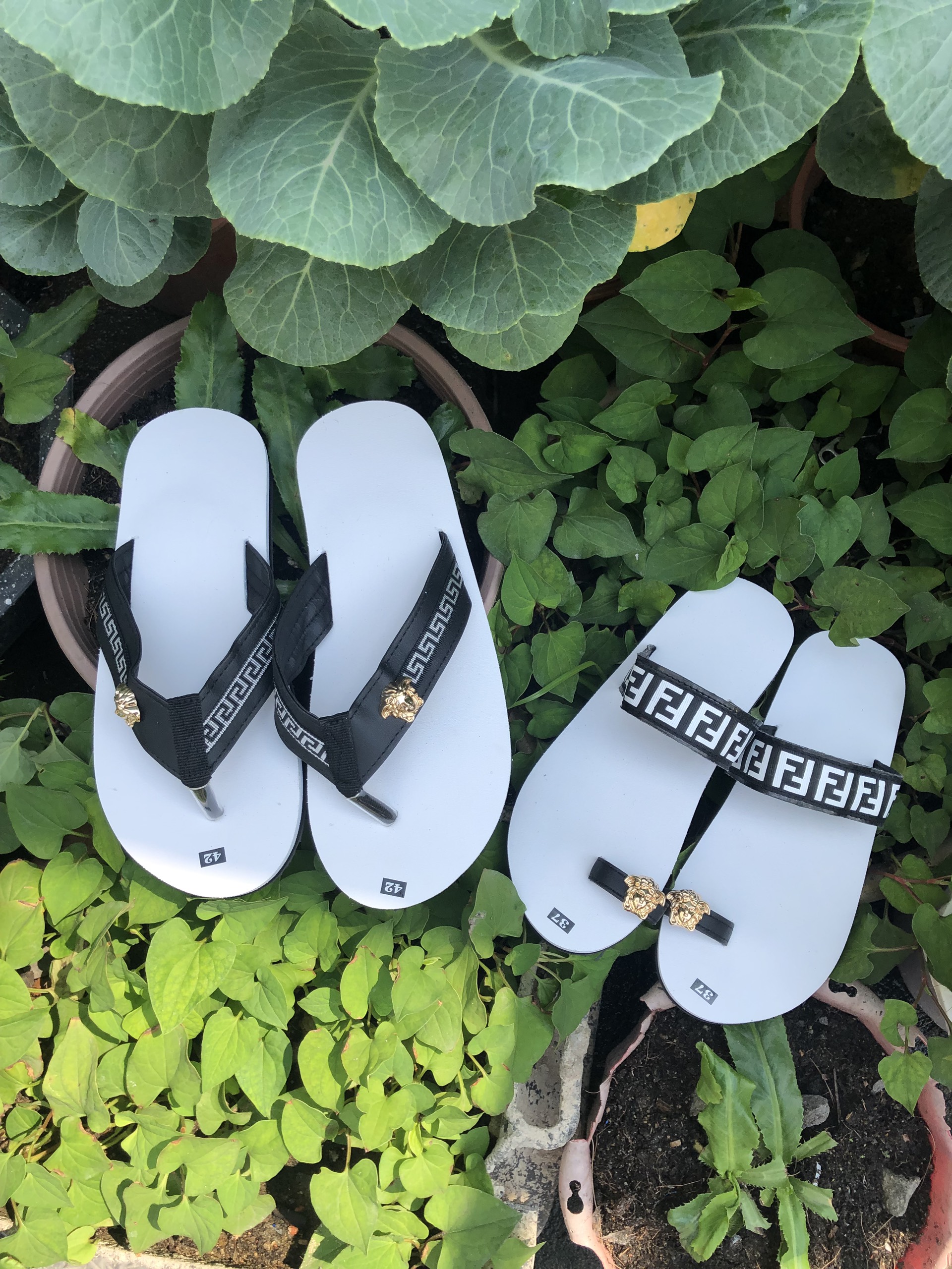 combo dép sandal cặp đôi nam nữ thời trang giá rẻ xỏ ngón đen