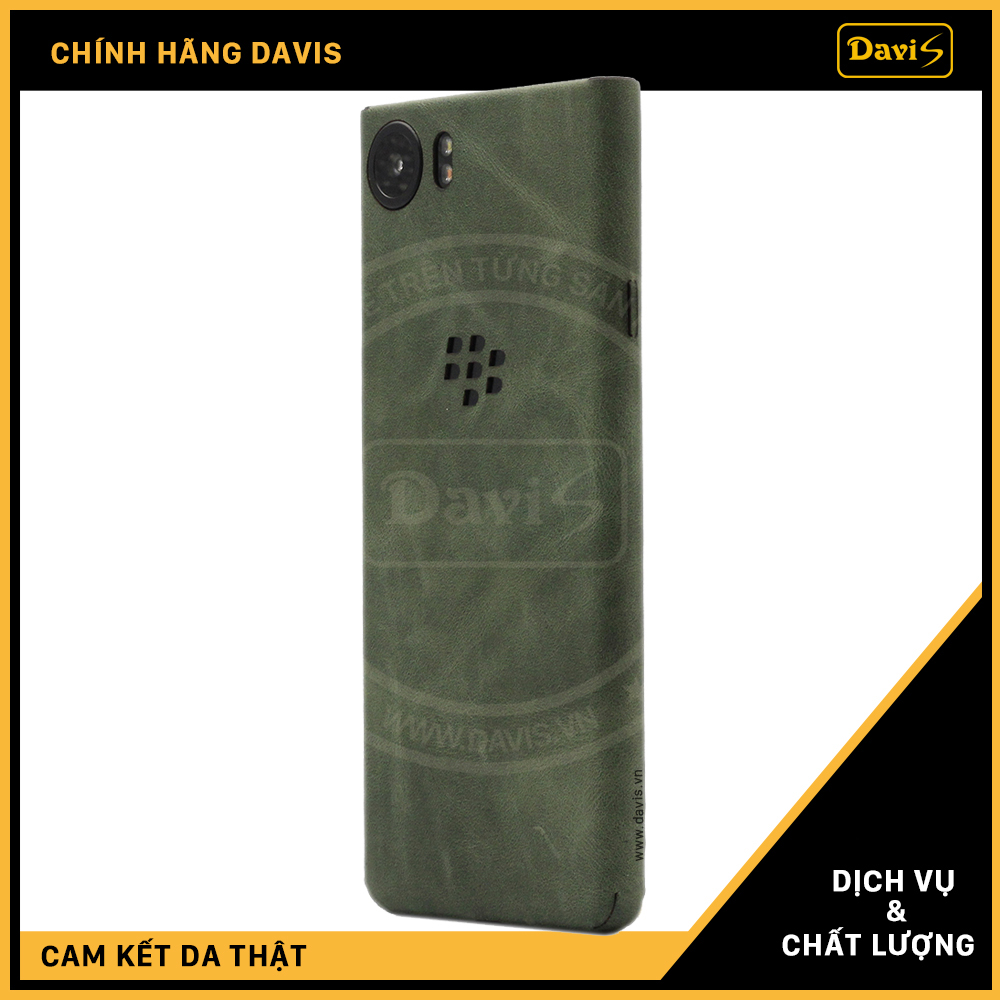 Dán da full viền Blackberry KeyOne, làm từ da thật cao cấp - Chính hãng Davis