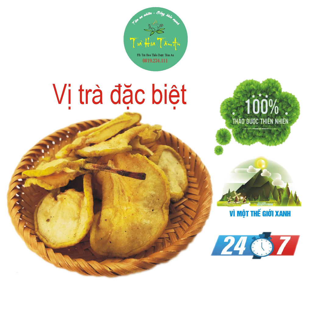 Lê sấy 100% từ thiên nhiên, ngọt dịu dễ uống, tốt cho sức khỏe, túi díp 100g
