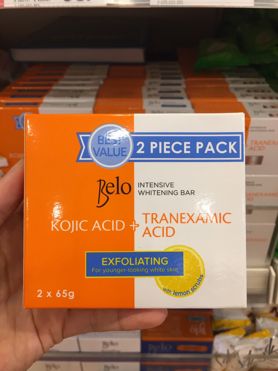 Set 2 Soap Xà Phòng BELO Whitening Exfoliating Soap