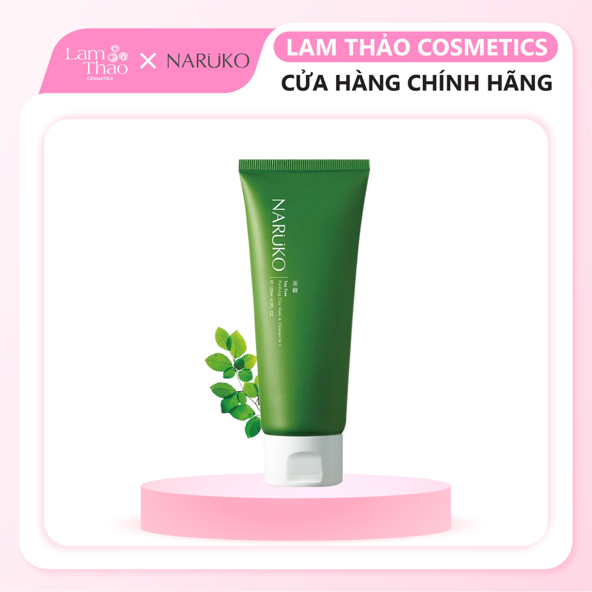 Sữa Rửa Mặt  Naruko Tea Tree Purifying Clay Mask & Cleanser 120g